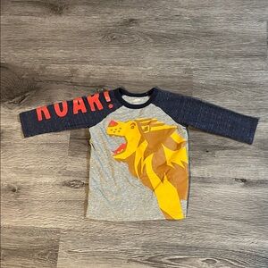 Old Navy Gray And Blue 5T Boys Toddler Long Sleeve Shirt